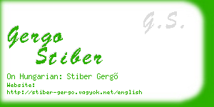 gergo stiber business card